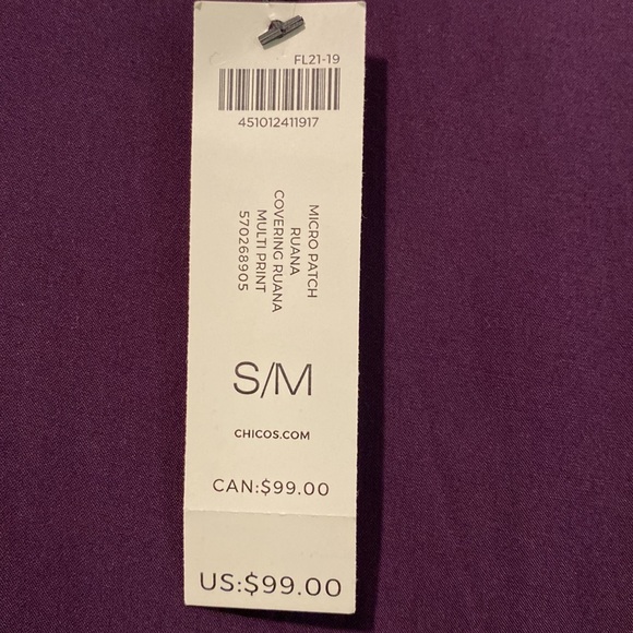 Chico’s patchwork multi print sleeveless cape - Picture 3 of 9